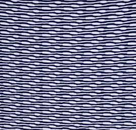 Efektní úplet plastický vzor modorbílý