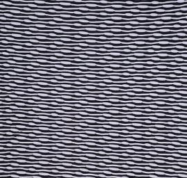 Efektní úplet plastický vzor černobílý