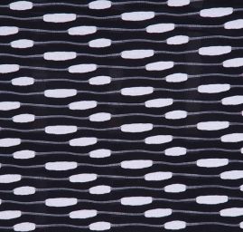 Efektní úplet plastický vzor černobílý