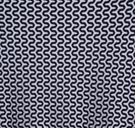 Efektní úplet geometrický vzor černobílý