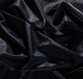 Žakárová organza motiv drobných květů černá 