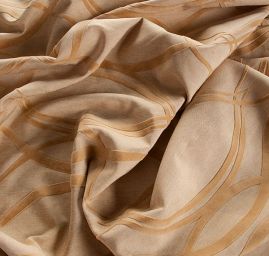 Linonovo Geometric beige semišový flock