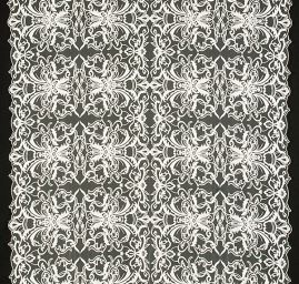 Krajka luxusní výšivka na tylu smetanová