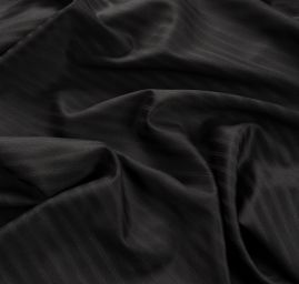 Vlněná kostýmová látka proužek černá antracit