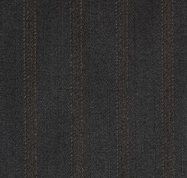 Vlněná kostýmová látka proužek černá antracit