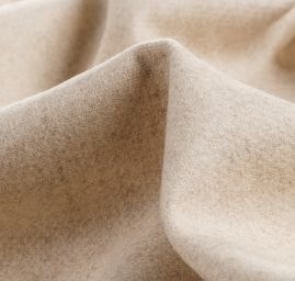 Vlněná kabátová látka smetanový melír oboustranná