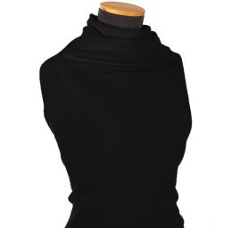 Vlněná kabátová látka černá oboustranná