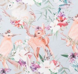 Úplet středně silný Punto tisk lesní zvěř