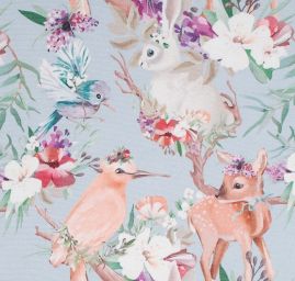 Úplet středně silný Punto tisk lesní zvěř