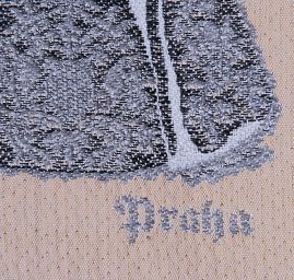 Pražské Jezulátko kupón černostříbrná/béžová