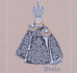 Pražské Jezulátko kupón černostříbrná/béžová