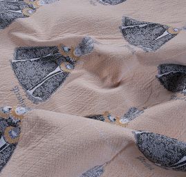 Pražské Jezulátko kupón černostříbrná/béžová