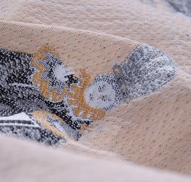 Pražské Jezulátko kupón černostříbrná/béžová