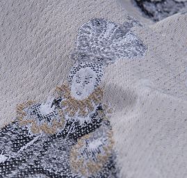 Pražské Jezulátko kupón černostříbrný/sv.šedá