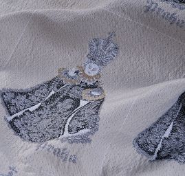 Pražské Jezulátko kupón černostříbrný/sv.šedá