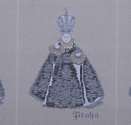 Pražské Jezulátko kupón černostříbrný/sv.šedá