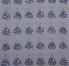 Pražské Jezulátko kupón černostříbrný/sv.šedá