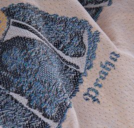 Pražské Jezulátko kupón šedotyrkysová/béžová