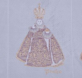 Pražské Jezulátko kupón vínovozlatá/sv.šedá