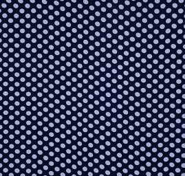 Šifon vzor puntík bílá/tm.modrá