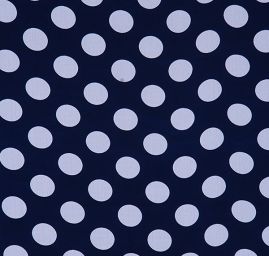 Šifon vzor puntík bílá/tm.modrá