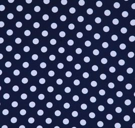 Šifón vzor Putnik biela / tm.modrá