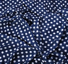 Šifón vzor Putnik biela / tm.modrá