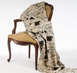 Dekorativní látka moderní novinový vzor tisk 