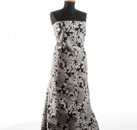 Žakárová látka vzor Tree of Life strom/páv