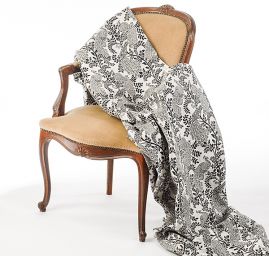 Žakárová látka vzor Tree of Life strom/páv