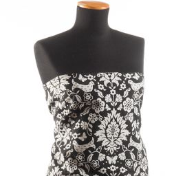 Žakárová látka vzor Tree of Life ptáček/ornament