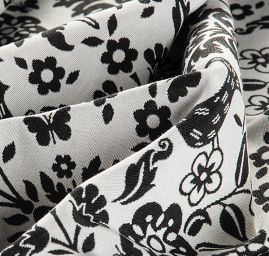 Žakárová látka vzor Tree of Life ptáček/ornament