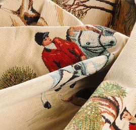 Dekorační látka jezdci na koni