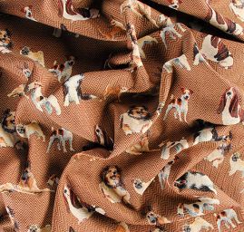 Dekorační látka se vzorem psů