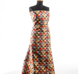 Dekorační látka retro vzor triangle barevný