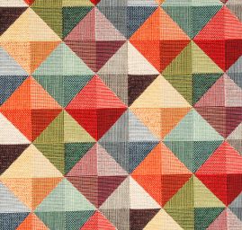 Dekorační látka retro vzor triangle barevný