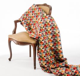 Dekorační látka retro vzor triangle barevný