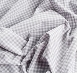 Bavlněná látka vzor kanafas šedobílá 5x5 mm