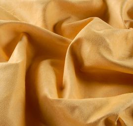 Imitace alcantara zpevněná pískově žluté barvy