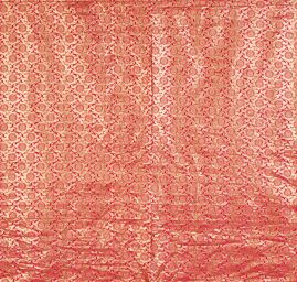 Brokát květinový vzor fuchsiovozlatý