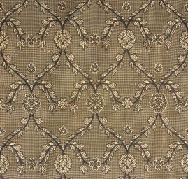 Hedvábný brokát s květinovým vzorem starozlatý II.jakost