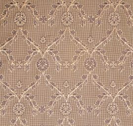 Hedvábný brokát s květinovým vzorem fialovozlatý