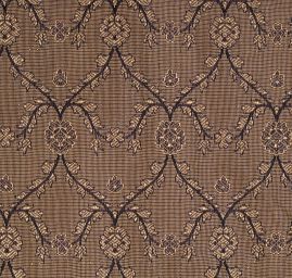 Hedvábný brokát s květinovým vzorem fialovozlatý