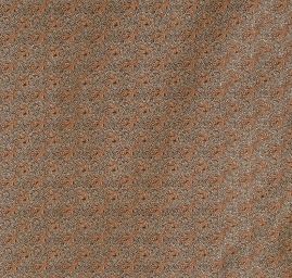 Hedvábný brokát s drobným vzorem rezavohnědý