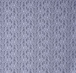 Pružná efektní krajka motiv ornamentů a květů bílá