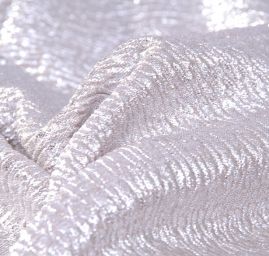 Efektní kreš úplet stříbrný tisk