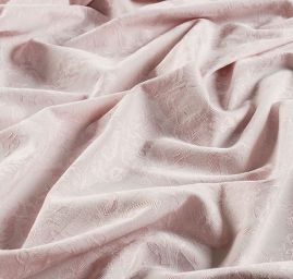 Brokát žakár pružný květinový ornament pastel růžová