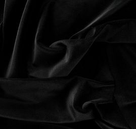 Samet bavlněný nepružný černé barvy