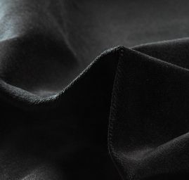 Samet bavlněný nepružný černý pevný