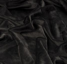 Samet pružný matný černé barvy
